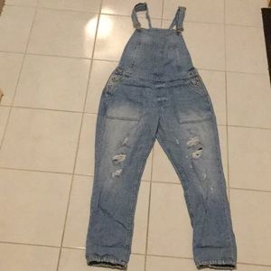 Zara denim overalls